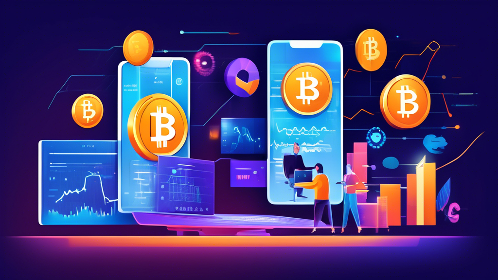 Create a detailed and vibrant illustration that represents the concept of a Self Directed IRA for cryptocurrency investments. Show a traditional IRA account transforming into a digital wallet holding various cryptocurrencies like Bitcoin, Ethereum, and Litecoin. Use a futuristic, tech-savvy financial office setting with charts and graphs reflecting crypto market trends. Add elements like security locks and keys to emphasize the safety and control aspects. Include a diverse group of investors looking confident and engaged.